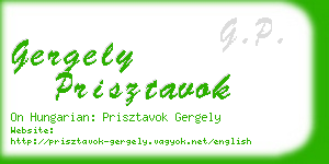gergely prisztavok business card